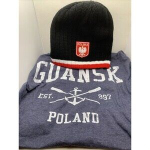 Gdansk Shirt Mens XL Souvenir Shirt & Beanie - Polska